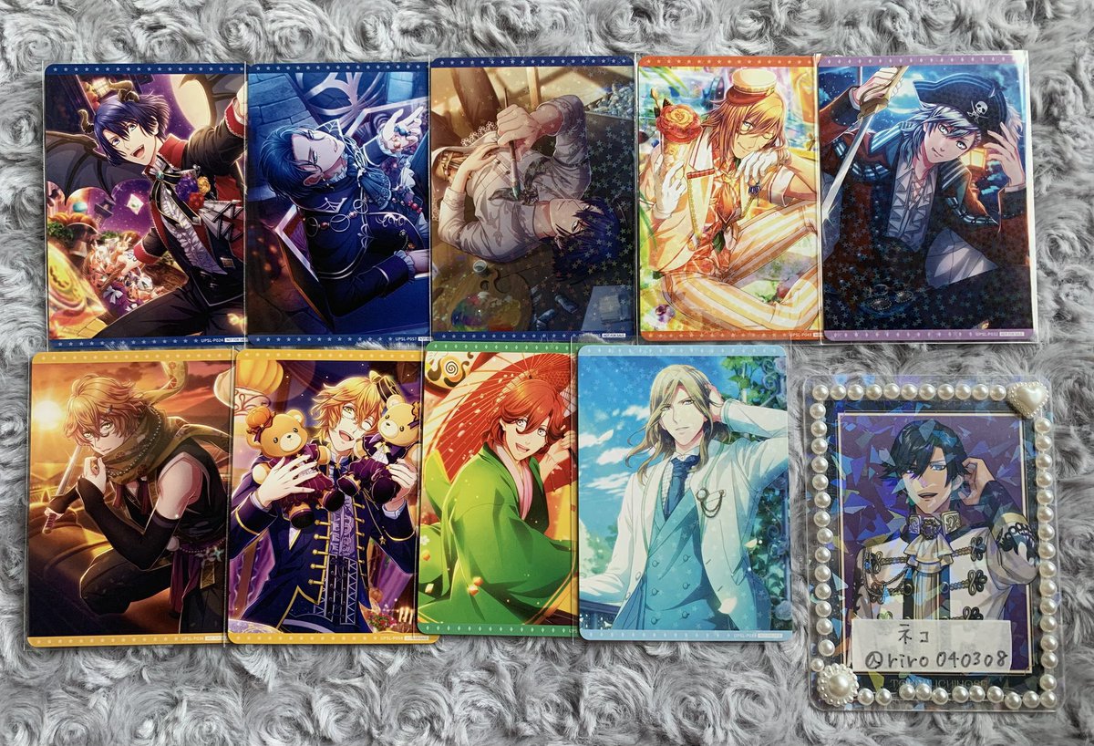 riro040308's tweet photo. 【交換】うたプリ Shining Live シャニライ  ビジュコレ　特典

譲：真斗、レン、那月、藍、カミュ、嶺二

求：音也（最優先<❤️）

❤️は最優先が決まり次第。
郵送希望です。
お声がけよろしくお願い致します。 https://t.co/S5xIIQ7kXv