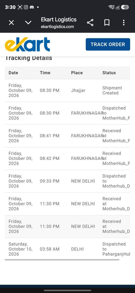 mohd_areeb17's tweet photo. 1/10
This has happened with me as well.

I placed my order on 9th Oct on @Flipkart which was supposed to be delivered on 12th Oct which later got delayed to 15th.

I have not received any update since then. https://t.co/BMuLmHNgXT