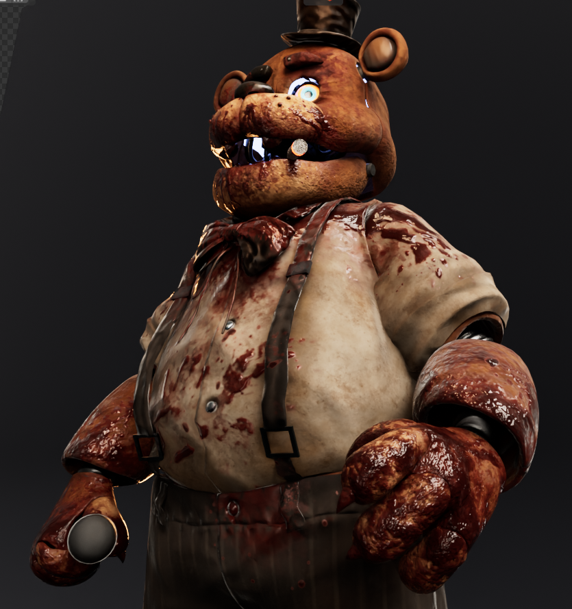 EXG1983's tweet photo. Finished the blood skin. I'm gonna retexture his cigar and mic so they'll have blood on them too. He is sooo tuff https://t.co/F4osXEGaDk