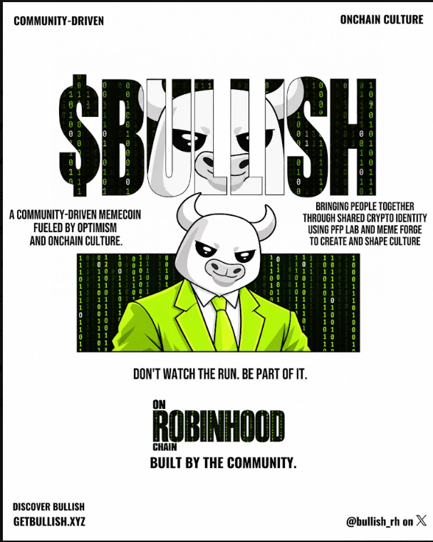 ShinnShaddy's tweet photo. https://t.co/tkKU4WmGX7
Bullish on Robinhood Chain ,but the real story is what gets built on it! 

 A blockchain becomes exciting when builders bring ideas to life, communities get involved, and new projects start creating real experiences.  

That’s what I’m watching with Robinhood Chain. From DeFi and gaming to NFTs and ideas we haven’t even imagined yet, the ecosystem has plenty of room to grow. For me, long-term growth is more exciting than short-term hype. 

The builders, the community, and the innovation are what make the difference.  What do YOU want to see built on Robinhood Chain first? Gaming | DeFi | NFTs | Something completely new? 

Want in? Join the herd 👉
@bullish_rh
| https://t.co/0co6LSFz5Z 

What makes YOU take a closer look at a new community?  Disclosure: This post is part of a promotional campaign.  Risk warning: Crypto assets are volatile, and you could lose your entire investment. This is not financial advice