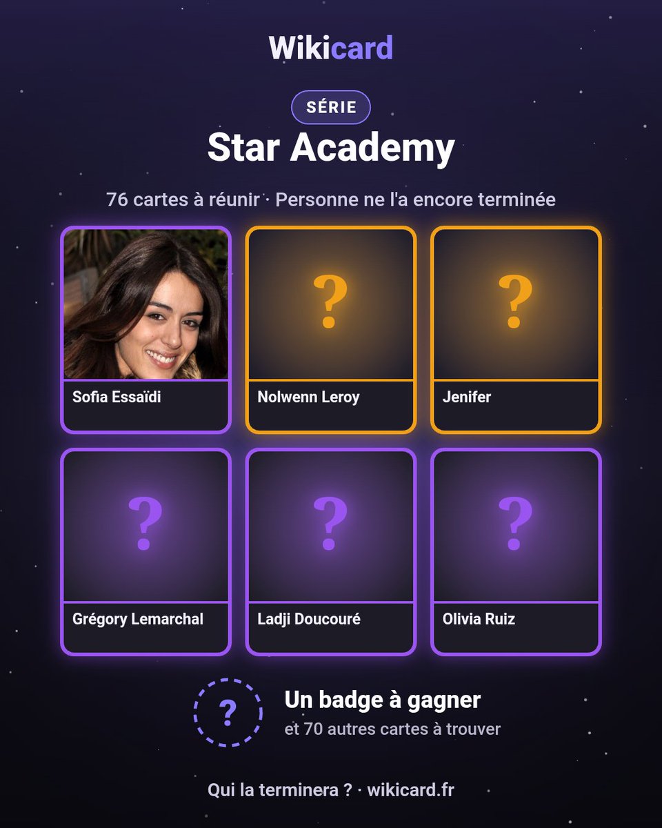 zitrouille1's tweet photo. Personne n'a encore trouvé le badge exclusif de la Star Academy sur https://t.co/5VmZCMMQ4v

Tente ta chance et.ouvre des paquets! C'est 100% gratuit et la communauté est au top

#StarAcademy https://t.co/ve4Lgmboo3