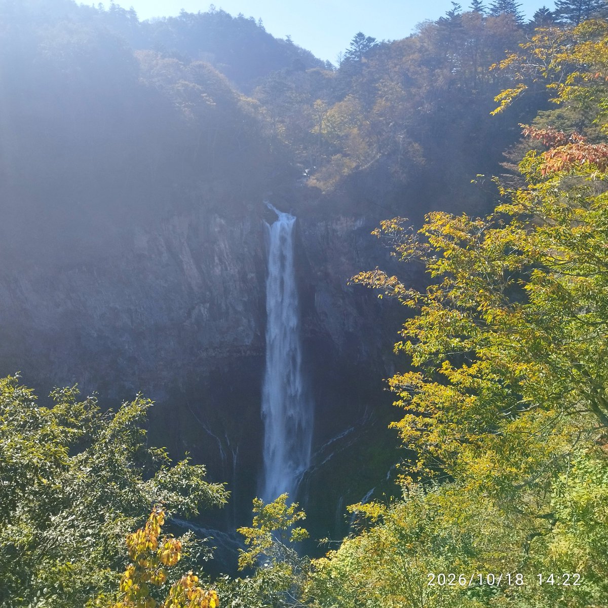 nyama0102's tweet photo. 華厳の滝ー( 'ω')
下って見上げるためのエレベーターが混んでいて時間が無いので上から見ました https://t.co/12VhezoCyk