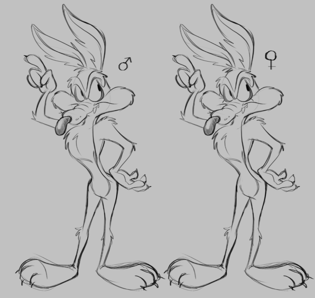 deingerzone's tweet photo. hi this is my genderswap wile e coyote design #looneytunes https://t.co/xyvbsKna5J