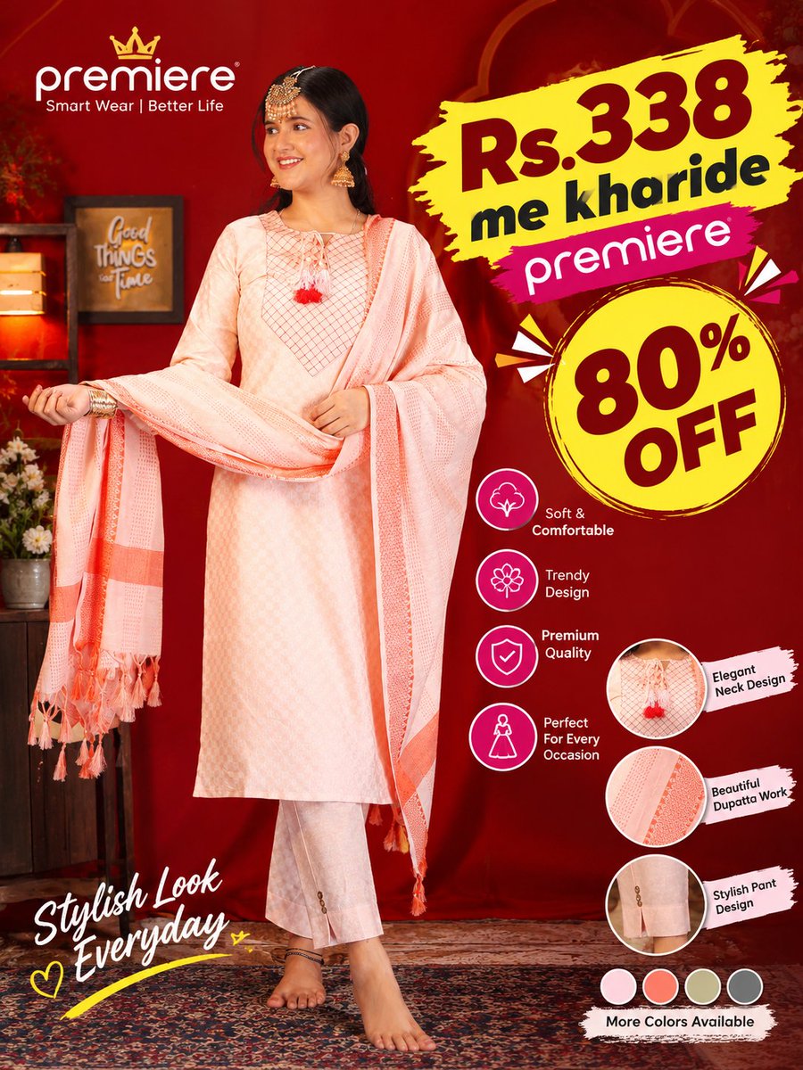 dilsify's tweet photo. 🌸 Stylish Peach Suit सिर्फ ₹338 में! 😍🔥
🛒 Visit the link- https://t.co/8sj8ojoQSp

Love ethnic fashion? Upgrade your style with this elegant outfit at an amazing price! 🛍️✨

#PeachSuit #EthnicWear #FashionDeals #WomenFashion https://t.co/fVGJlvLWKd