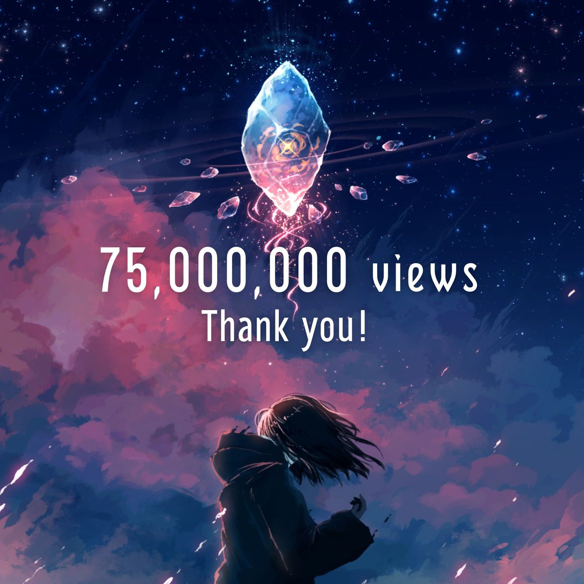 Rokudenashi_nzn's tweet photo. "愛が灯る"-The Flame of Love- 

🎉🌸 75,000,000 views!! 🌸🎉
https://t.co/7MuM3DMrHC

-
Vocal #にんじん 
Composer #MIMI 
Illustration #faPka 
-

"愛が灯る"MVが7500万回再生を突破！！❤️‍🔥
引き続きご視聴をお楽しみください🦋

#愛が灯る #ロクデナシ https://t.co/F6U8iE4ewq