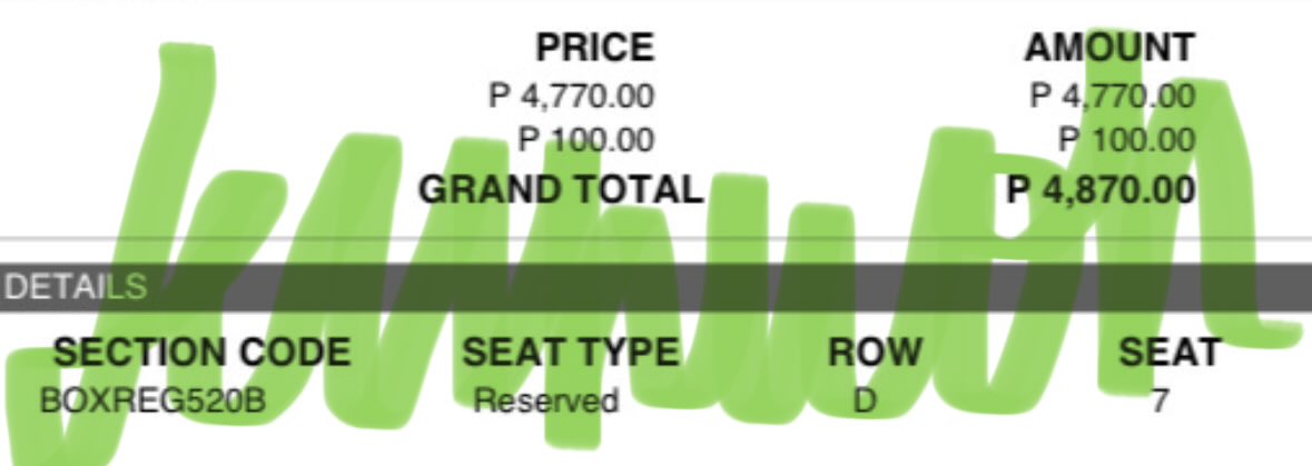 jewnwon's tweet photo. wts lfb nct 127 the redline in manila

- (1) box regular 520B seat D 
- same price + Online Fee
- can do kaliwaan / meet up 
- can claim the tix together

rfs: Isang ticket lang yung nag proceed sa payment, dalawa kami 🥶 https://t.co/s8zhlN3SsG
