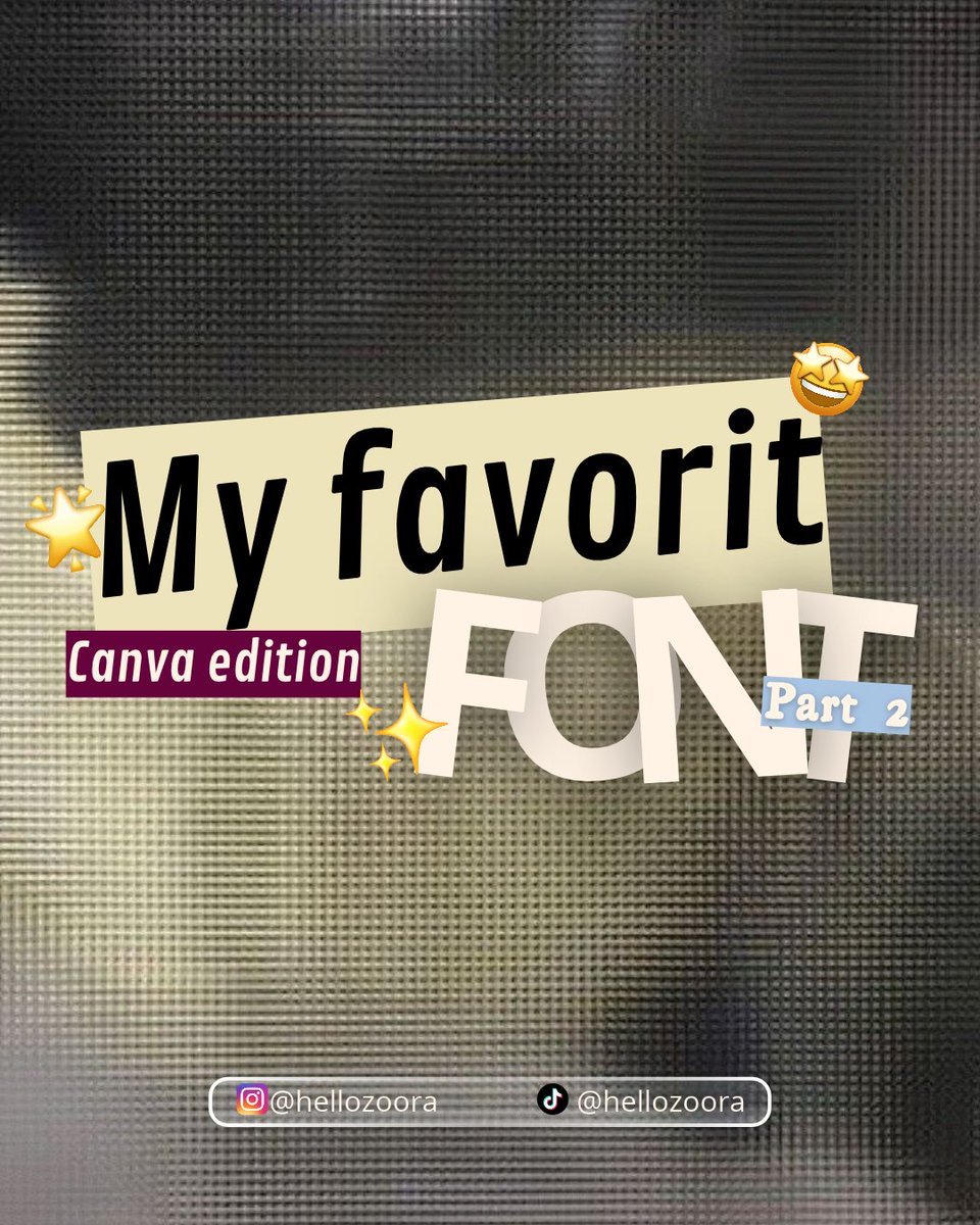 helloZoora's tweet photo. Rekomendasi Font Canva part 2 
Bikin desain di Canva tapi bingung milih font yang estetik? Ini dia beberapa rekomendasi font favorit yang sering aku pake biar tampilan konten kamu makin keren dan makin dilirik! 🎨✨ https://t.co/oHYaCVfz7d
