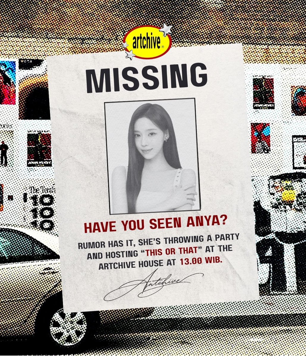 folkWINTEO's tweet photo. ⠀

So… ANYA's got something planned for today. “THIS OR THAT” at 𝘁𝗵𝗲 𝗔𝗿𝘁𝗰𝗵𝗶𝘃𝗲 𝗛𝗼𝘂𝘀𝗲, anyone? You know damn well this could go either way.

👤: ANYA
⏰️: Sun, 18 OKT, 13.30 WIB

Pull up. Let's see who folds first. © 𝗧𝗵𝗲 𝗔𝗿𝘁𝗰𝗵𝗶𝘃𝗲, 2026.

⠀ https://t.co/NAj3qnhEBg
