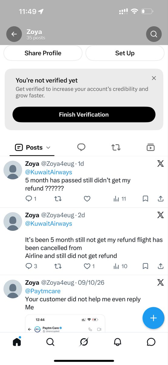 Zoya4eug's tweet photo. @KuwaitAirways no reply from you guys you keep my money no reply worst customer service https://t.co/nmbniRNxA1