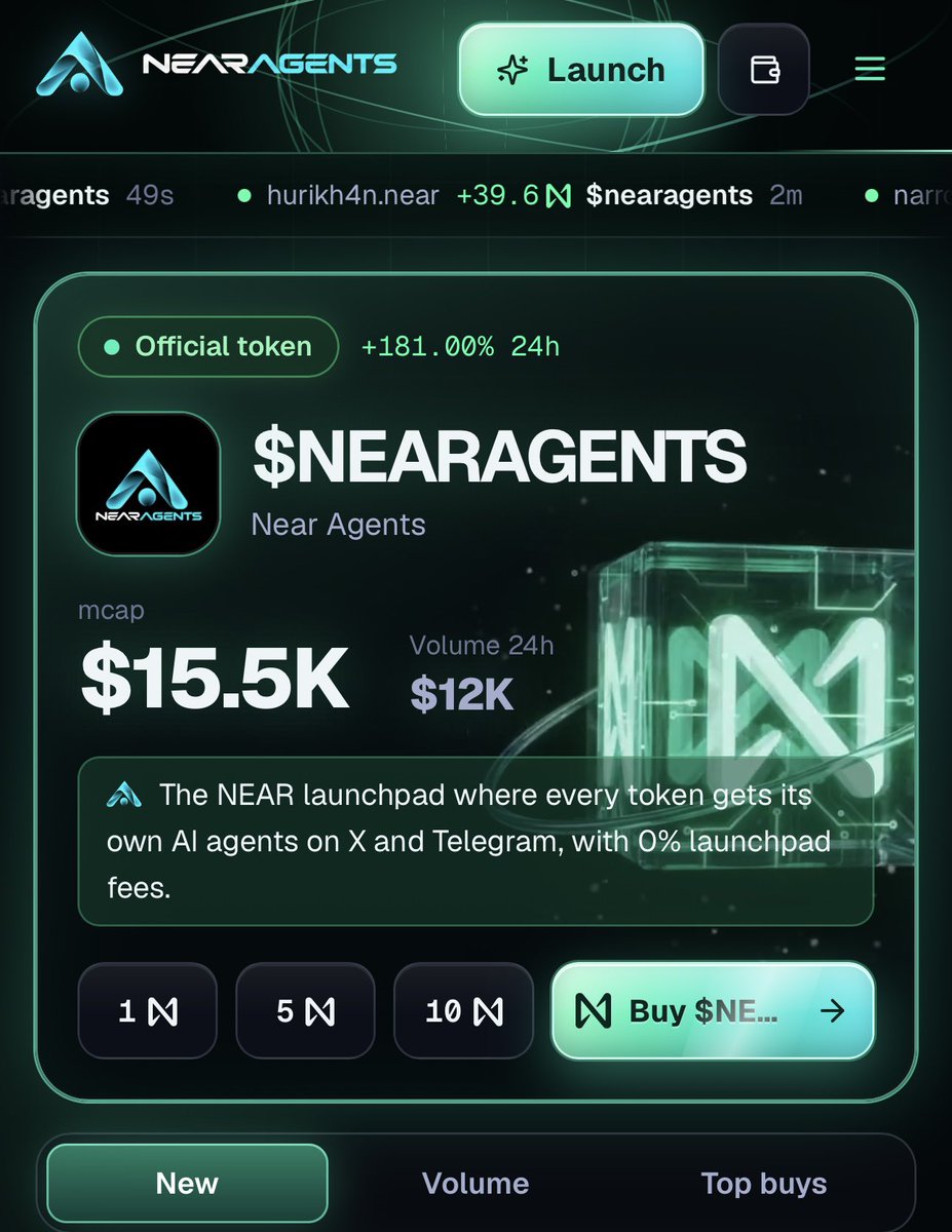 NearAgents's tweet photo. $NEARAGENTS on #Near 

Get your #Agents 

https://t.co/QnFHQr3i1U https://t.co/Uno6bnpuf1