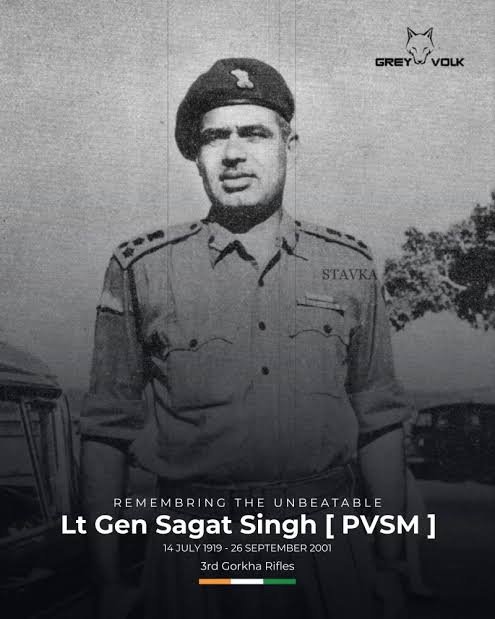 ASCEND_FORGET's tweet photo. @Bzokal2j @VedicDehati Pagdichod sikhde yatt the main hero was LT GEN SAGAT SINGH who defied the orders of Sam Manekshaw. That person is  Lieutenant General Jagjit Singh Aurora not a pagdichod chandal d@lit jhant sick. https://t.co/I61lOZFZ9s