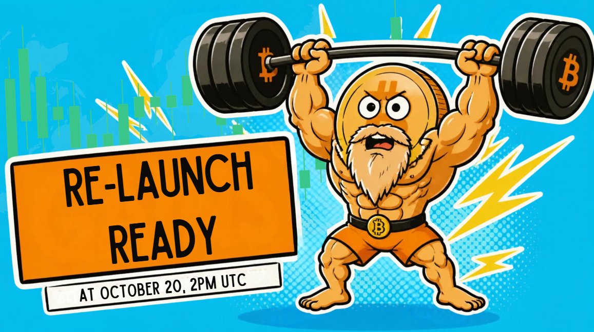 BitcoinITMoney's tweet photo. Re-Launch Announcement:

Everything is ready for the re-launch.

We're back with energy!

Re-launch Date: October 20, 2PM UTC on @BONSonBTC

Set 10 extra reminders on your device so you don't miss out! LOLLLL
