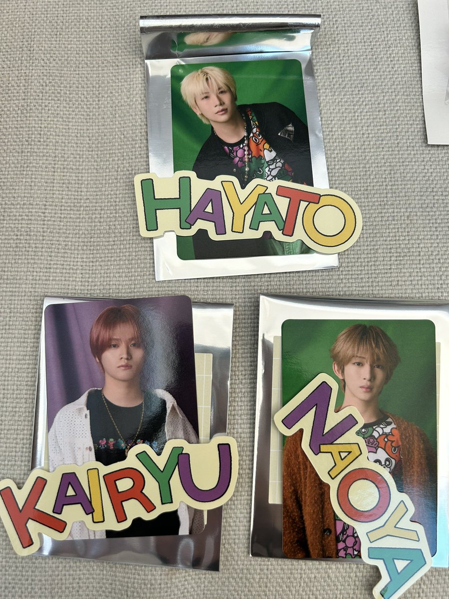 ktk_4th's tweet photo. MAZZEL Play at the MUZEUM vol.2 ファンミ フォトカード トレカ 交換

【譲】KAIRYU、NAOYA、HAYATO

【求】EIKI

静岡公演(手渡し) or 郵送📮での交換

お気軽にお声掛けください！

#MAZZEL交換 #MAZZEL https://t.co/dX2oouxCaw