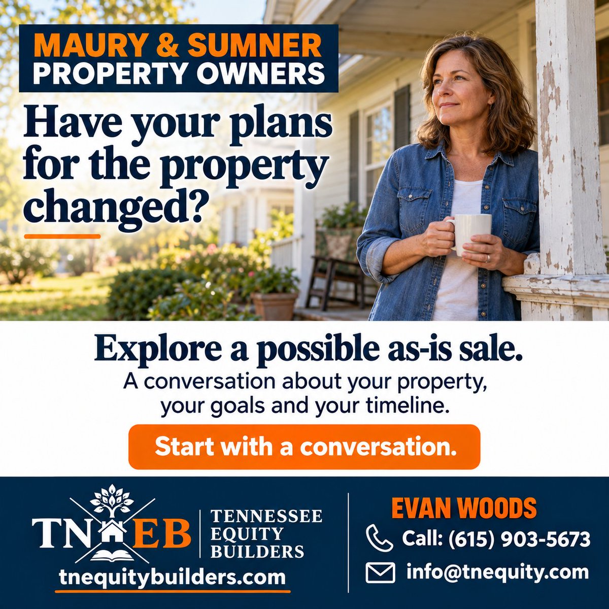 EvanWoodsRE's tweet photo. TN - Maury &amp; Sumner County Property Owners
Has your property sat on the market far longer than you’d like? Did you pull it off market as a result? Let's talk about your property, goals &amp; timeline.
#Maury #Sumner #AsIs #SellerFinancing
https://t.co/m7YRks8o4A https://t.co/g92JFmOYiI