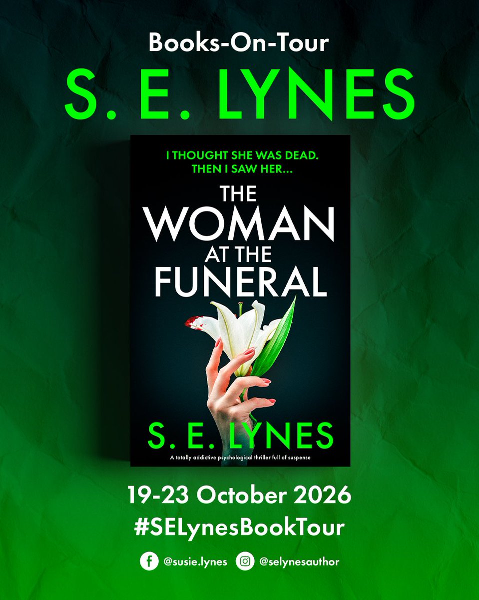 DeeGroocock's tweet photo. I’ll be on @bookouture Books-On-Tour tomorrow for The Woman At The Funeral by #SELynes https://t.co/0x8J6YGCBN