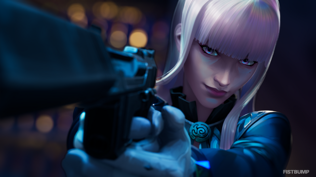gamespark's tweet photo. 『VALORANT』新エージェント「ハッシュ」お披露目！ピンク髪ロングヘア、かっこよくてかわいい
https://t.co/m9VD91iRRi https://t.co/Hyv7GEGXGu