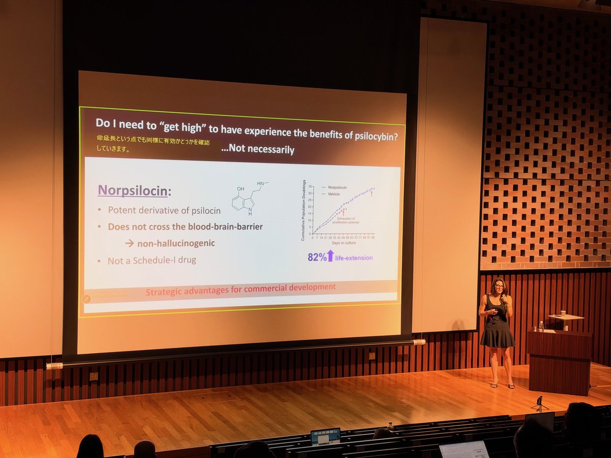 HeckerLouise's tweet photo. It’s incredible that an idea inspired by our workout conversations led to a scientific discovery - and now I am traveling around the world sharing this research! Kobe, Japan #psilocybin #Longevity https://t.co/gpUeYJolQq