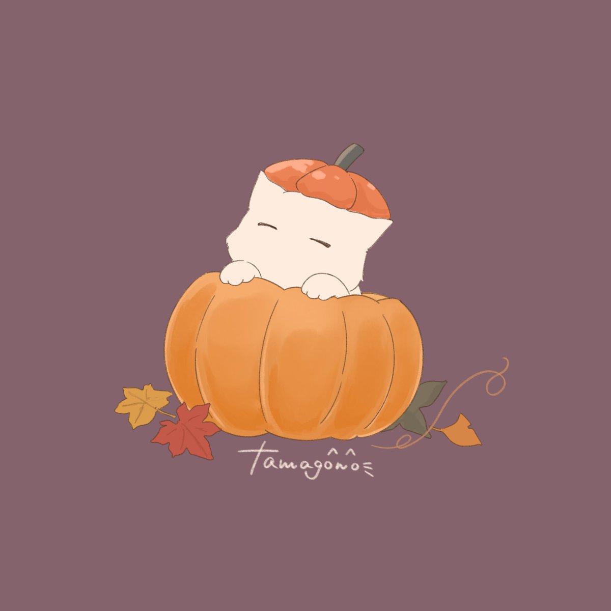 tamagonocat's tweet photo. 🎃🐈🍁

 #イラスト  #猫 https://t.co/Alb6cbMPmv