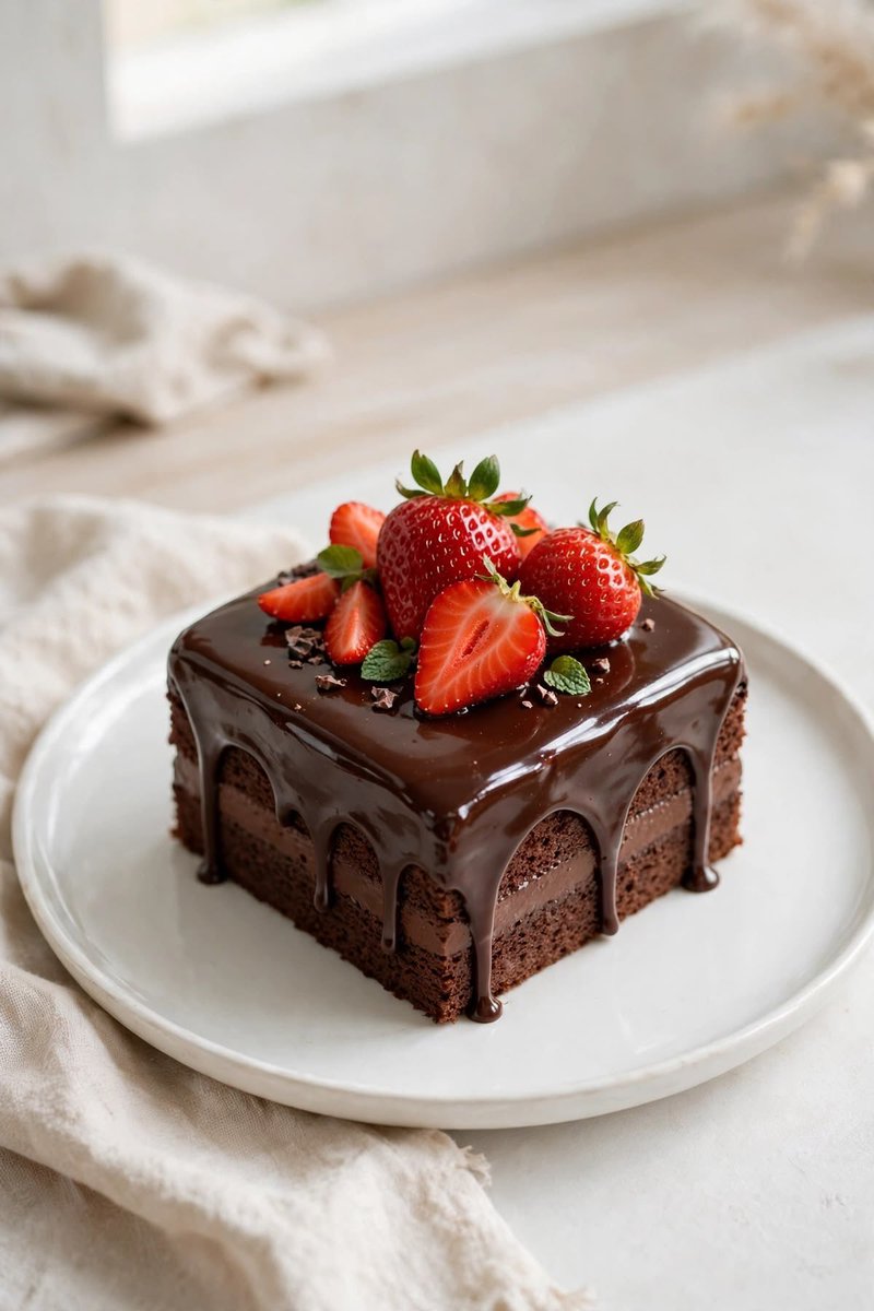 99ALLERY's tweet photo. @yongzjae biar makin enak kita siram lagi dengan cokelat yang sudah meleleh ya guys, dijamin ga bakal kapok nyobain kue yang ini. oh! strawberry juga harus jadi topping biar rasanya seimbang. https://t.co/u0rSuZMki6
