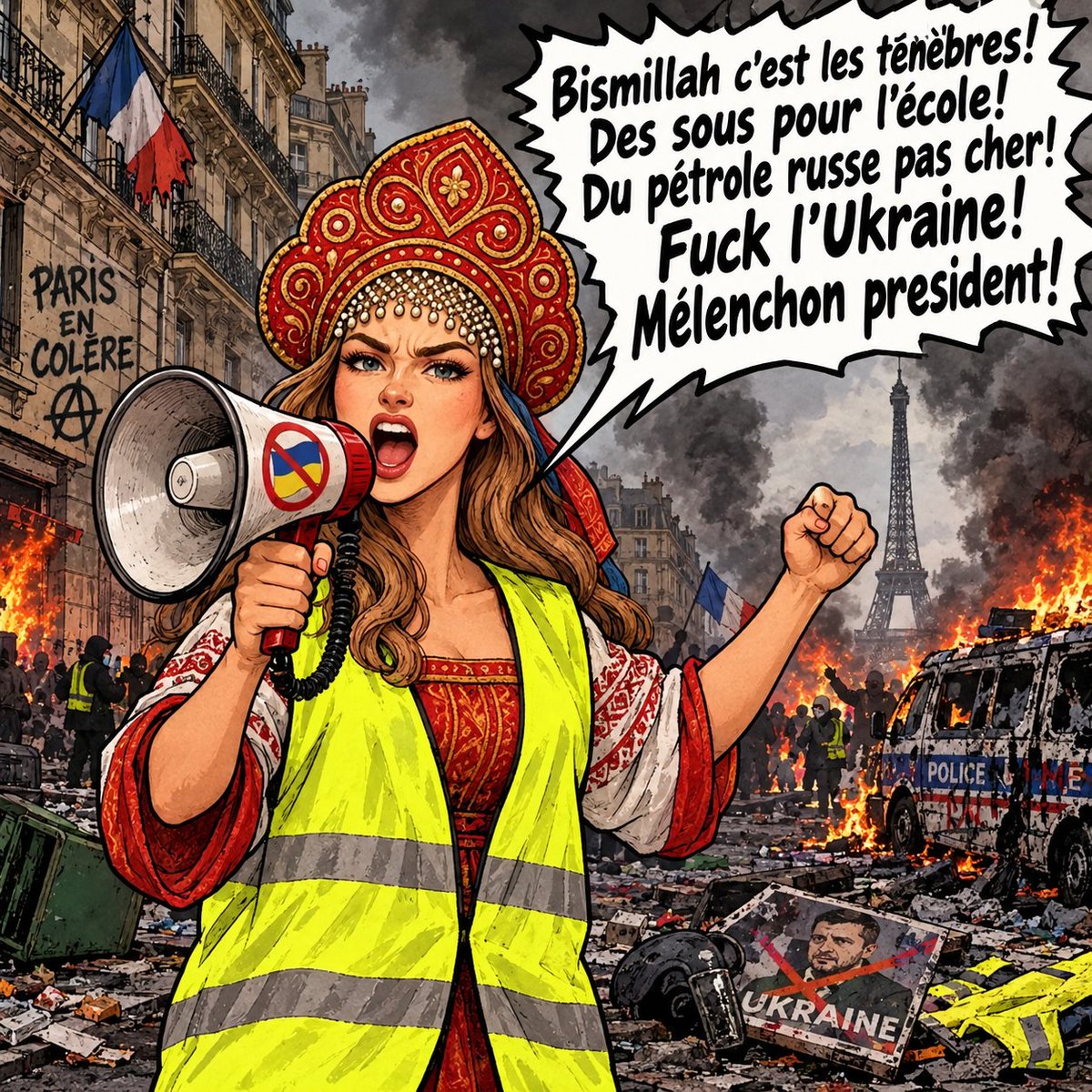 burner014558's tweet photo. @LePoint J'en connais un à Moscou qui est bien content du chaos organisé en France. https://t.co/KDzn8GfVeq