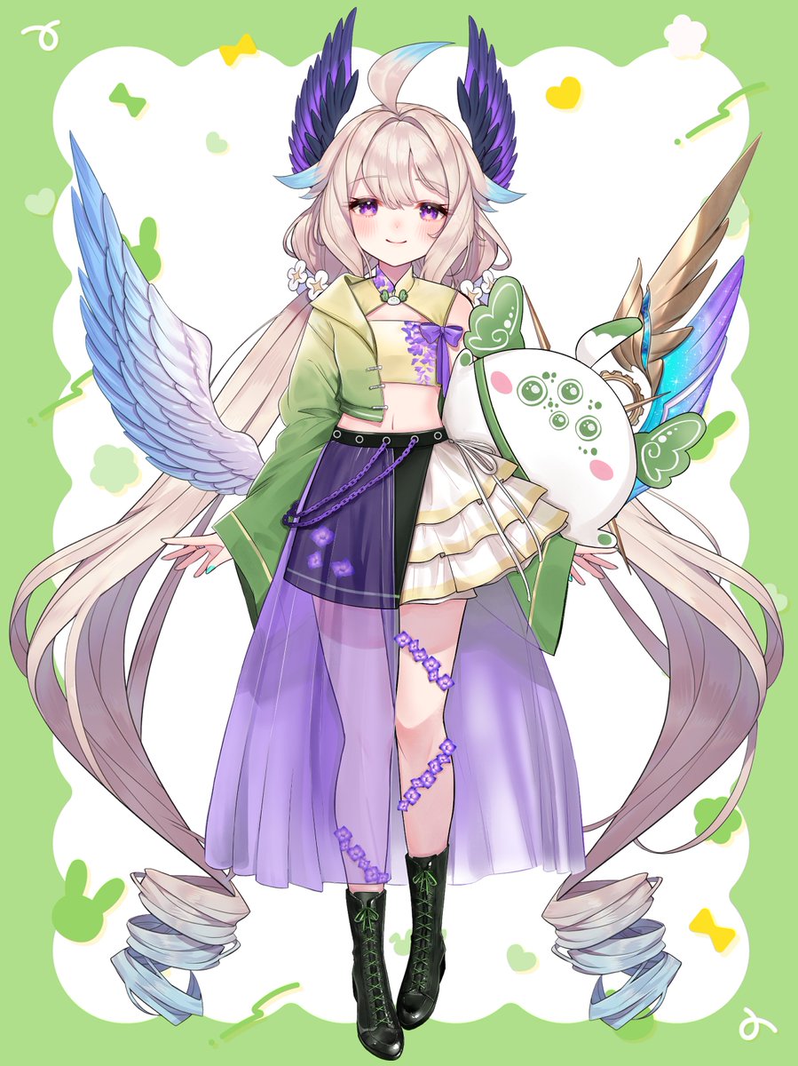 EnnaAlouette's tweet photo. Thank you for the fun time everyone !!! Thank you Babu for hosting the fun synergy quiz &amp; the idea of designing each other's outfits !! I LOVE IT SM &amp; THIS CHONKY VEGAN MATCHA ALOUPEEP !! Shout out to @.angelelisha_art for drawing the amazing outfit for us !!

😳💚💚💚
#5ETHYRIA https://t.co/oSRwmJMH9N