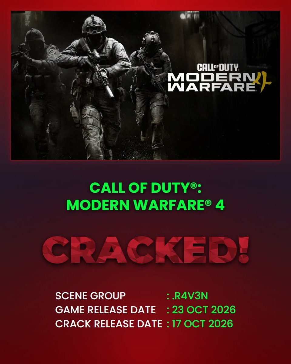 SyedLord1's tweet photo. @DLPSTeam COD MW4? Cuz its cracked on pc though ! How about ps5 👀 https://t.co/T15LRNQSDr
