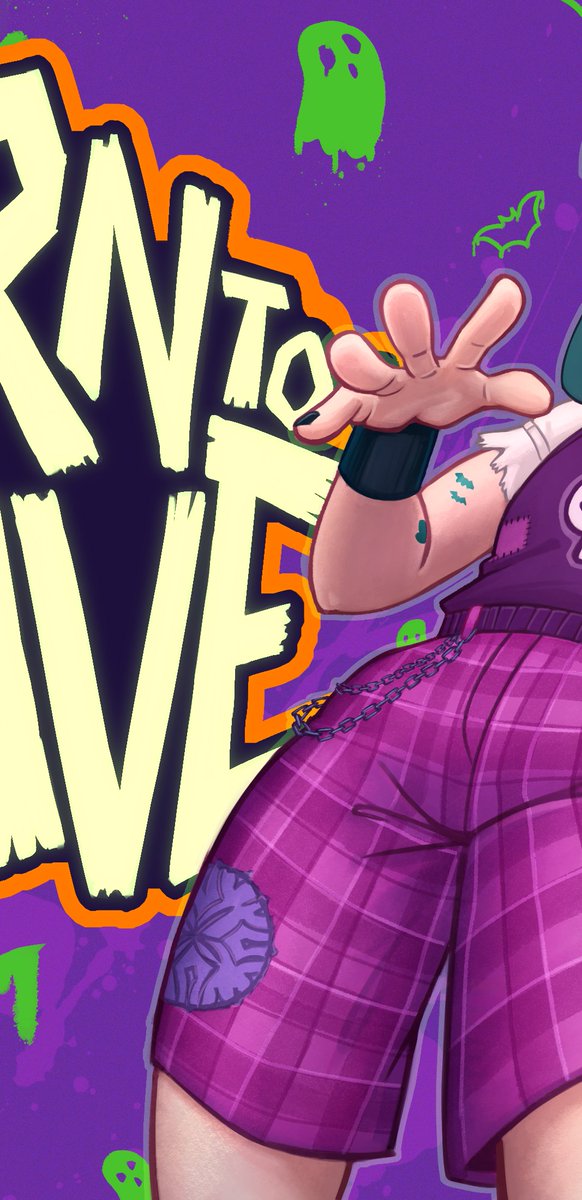 SilverLyonArt's tweet photo. 🟪🎃BORN to be ALIVE 👻🟩
I love spooky season https://t.co/dJ7JUV2g0e