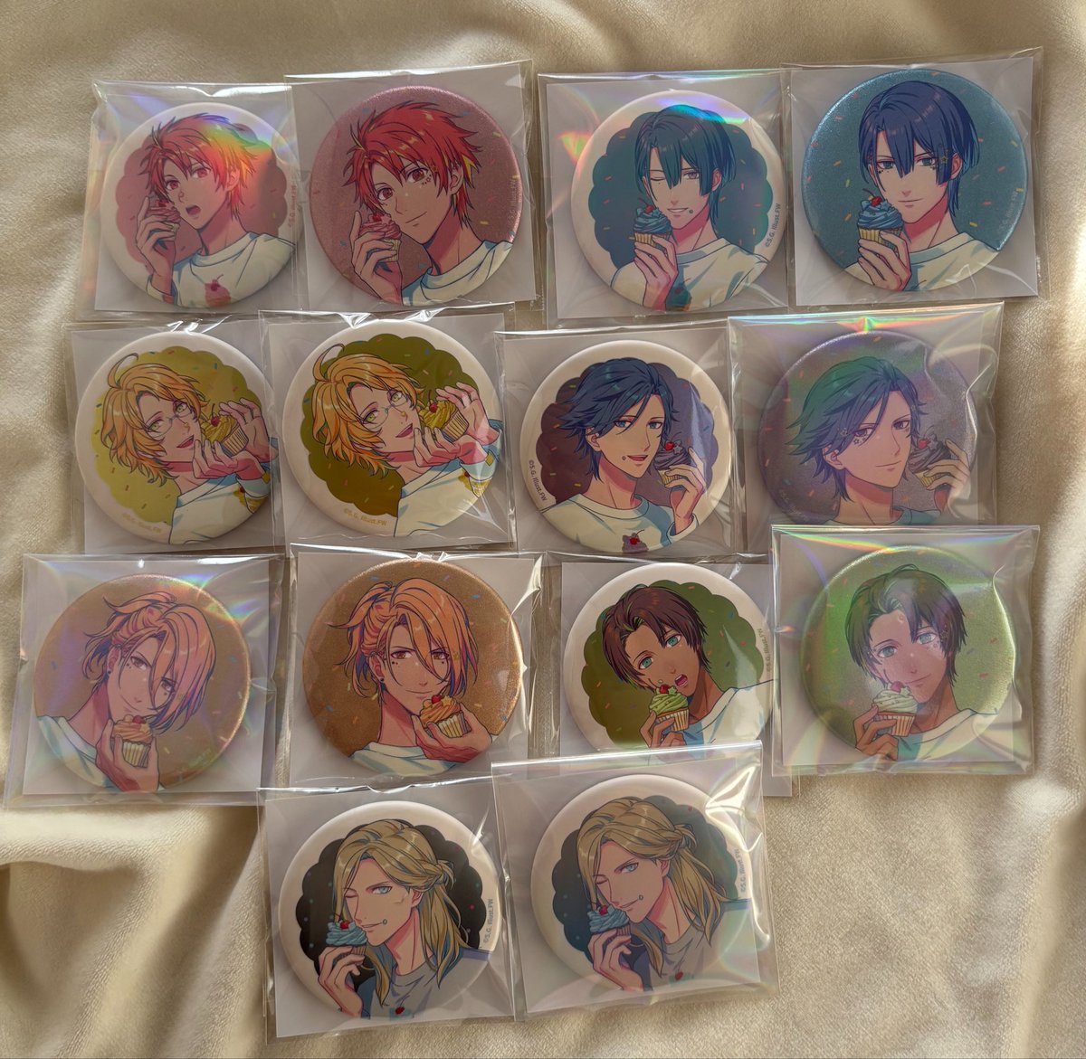 syuno__x_'s tweet photo. [交換］うたプリ 缶バッジ 
BGS BMC BE MY CUPCAKE

【譲】音也 真斗 那月 トキヤ レン セシル
        カミュ 

【求】N.SP同種問わず嶺二

郵送交換希望📮
SP同種交換じゃなくても可能です
1個からでも対応いたします。
お気軽にお声がけお待ちしております https://t.co/moc4Qb5vCw