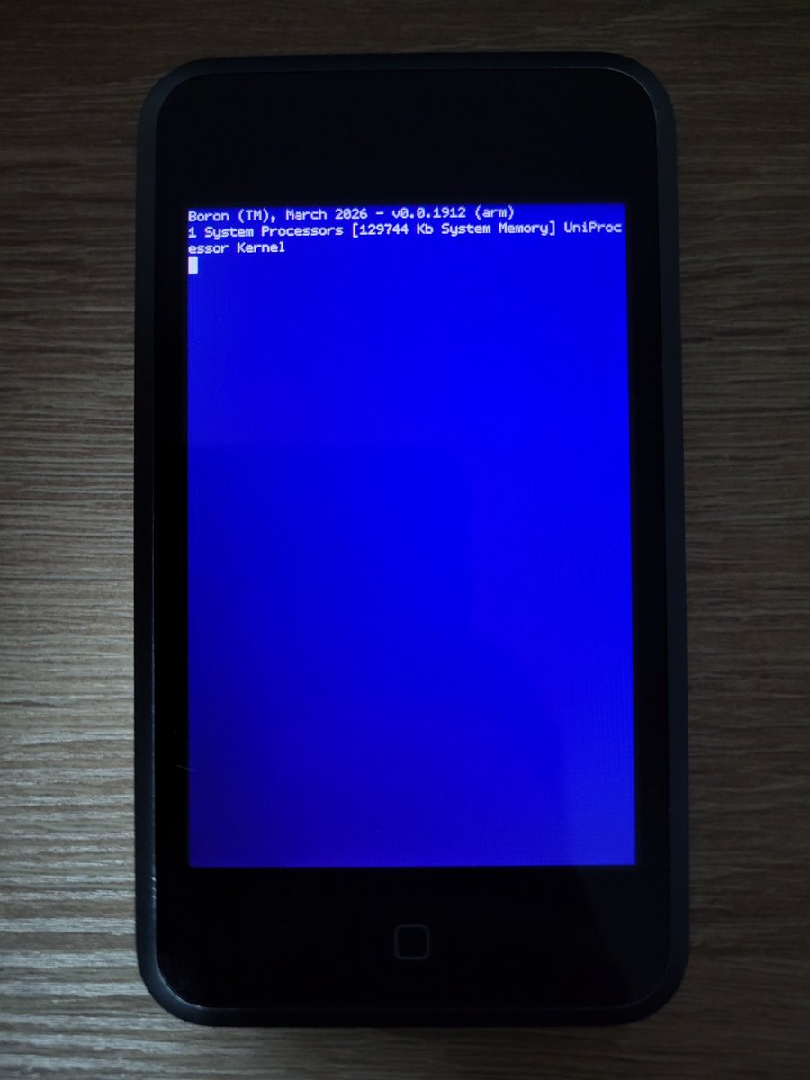 iProgramInCpp's tweet photo. @unixzii Really cool! Would love to see the source code, so please make it public, even if it's messy.

I'm developing an operating system for the OG iPod touch so it'd really help out :D https://t.co/z9kSkILfzx