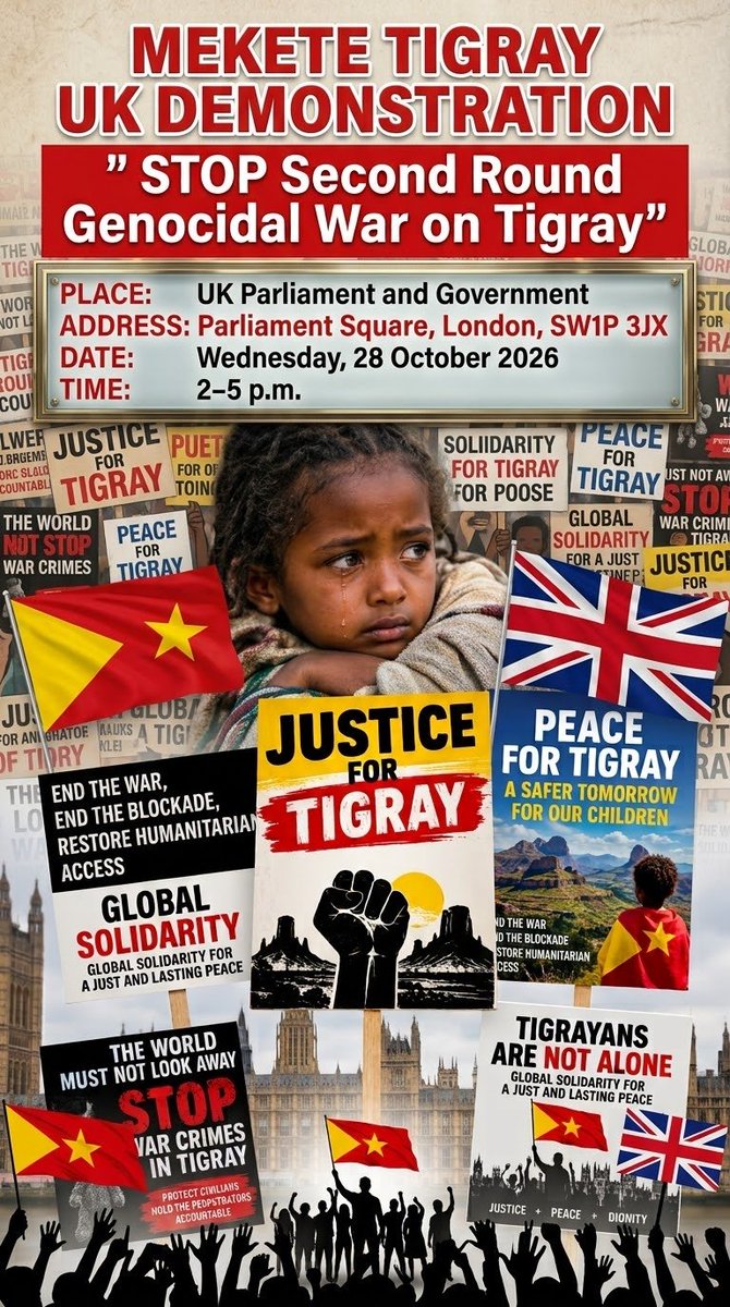 ShewitHzkias1's tweet photo. Day: 2174 #TigrayGenocide
Let's be the voice 4 z voiceless z people of Tigray #አዮና_አይንረብርብ
#PeaceForTheWorld‼️
#TogtherWeShallStand
#TigrayISCalling
#NeverGiveUp on #Tigray
#ድምጺውፁዕህዝቢይሰማዕ
#ጠመተናብህዝቢና
#SaveTigray
#AllEyesOnTigray ‼️ https://t.co/fxeg1UDuxF