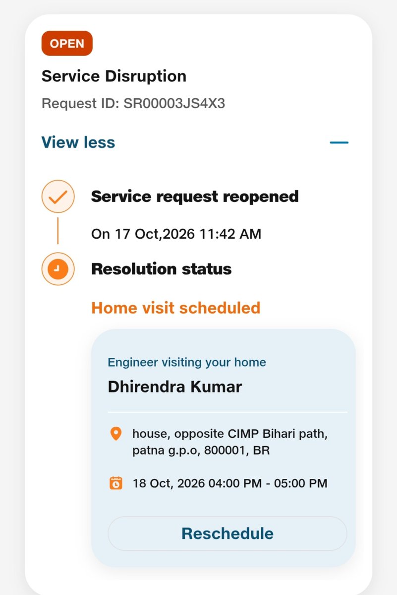 adityaNSUIBIHAR's tweet photo. Wifi services disrupted for more than last 36 hours, service request has also been raised since more than 24 hours,but still no one has responded,who shall be liable for my damages due to work pendency without internet services 
@JioCare https://t.co/PYi3byz5co