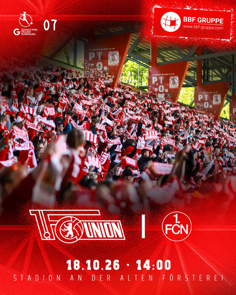 fcunion's tweet photo. Länderspielpause vorbei: Heimspielspieltag im schönsten Stadion der Welt 🥰❤️🤍

🆚 1. FC Nürnberg
⏰ 14:00 Uhr
🏟️ Stadion An der Alten Försterei
🎫 https://t.co/lZRCN88Llh / Tageskasse
📺 MagentaSport &amp; DAZN
📲 Liveticker in der App

#FCUnion https://t.co/jp6g2CzpEH