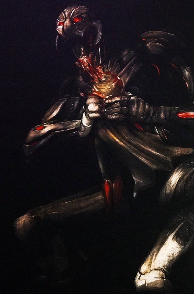 nhanipen's tweet photo. ultron eating vision is a reinterpretation of saturn eating his son for the new vision quest miniseries in which ultron is played by capricorn (dhanistha) sun https://t.co/7KcF5x3U3Y