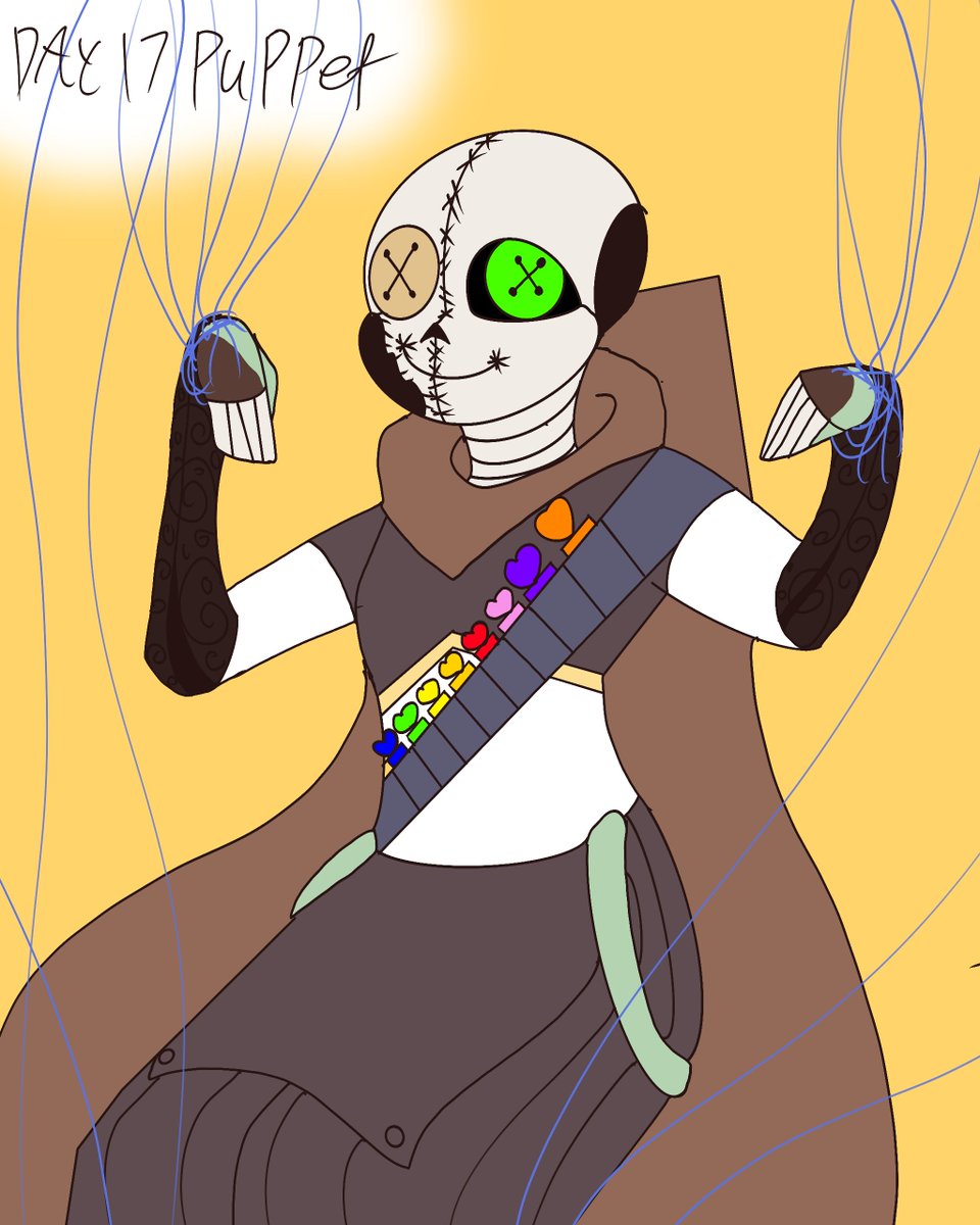 that_fox_person's tweet photo. Day 17 puppet

And just a bit late late!
#inksans #inktobertale #inktobertale2026 https://t.co/KmI8XajJAO