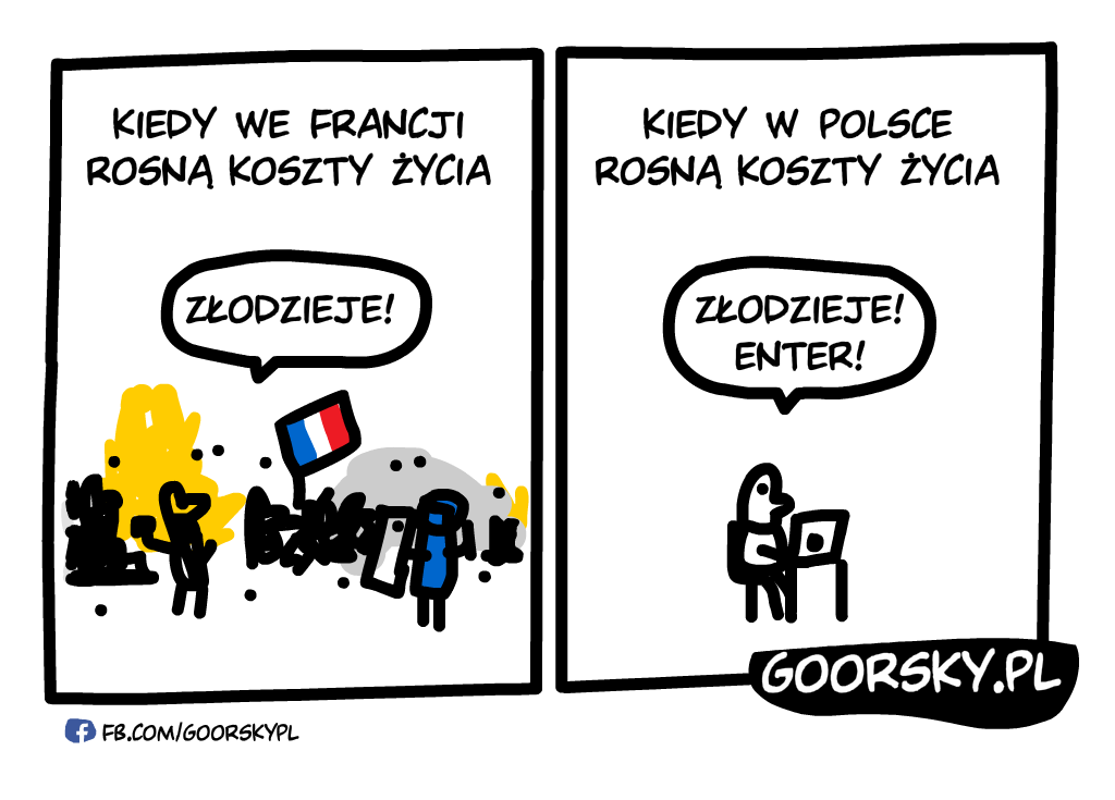 goorsky_pl's tweet photo. Różnice kulturowe 😎
#goorsky #polska #francja #protest https://t.co/vfrdeFBwWj