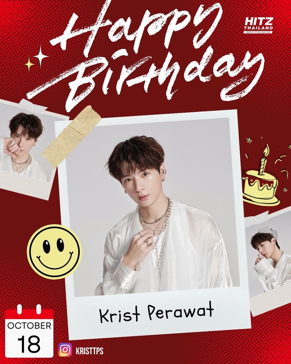 HITZThailand's tweet photo. 🎂Happy Birthday "Krist Perawat" 

#HITZThailand ขออวยพรให้วันเกิดปีที่ 31 ของคริส เป็นปีที่ดี มีความสุขมาก ๆ มีผลงานอะไรก็ขอให้ปัง ๆ สุขภาพแข็งแรง อยู่มอบความสุขให้ทุกคนแบบนี้ไปนาน ๆ นะคะ

#KristPerawat
#อะไรฮิตเจอที่นี่ https://t.co/n1nyw4hwhM