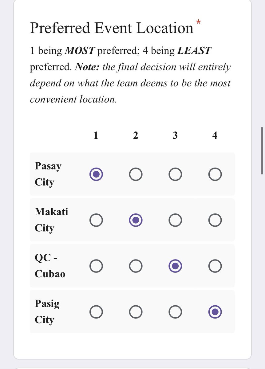 witchesroadph's tweet photo. for everyone filling out the form, please fill out your preferred event location as seen below; 1 being the location you prefer the MOST and 4 being the LEAST preferred.

if you have any questions regarding the form, please do not hesitate to reach out via dm or replies! 🔮🪄 https://t.co/0u33POJOoU