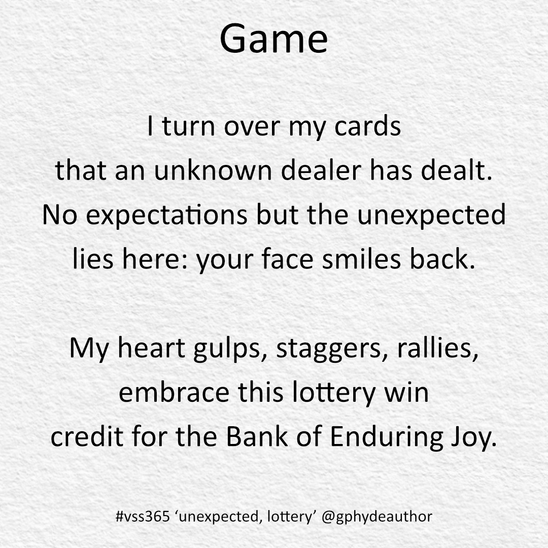gphydeauthor's tweet photo. Hereβs my response to the prompts #unexpected and #lottery - thanks to our host of #vss365 Rachel @rachelnewcombe8
#vsspoem #poet #poetrycommunity https://t.co/LBh98ZX9lI