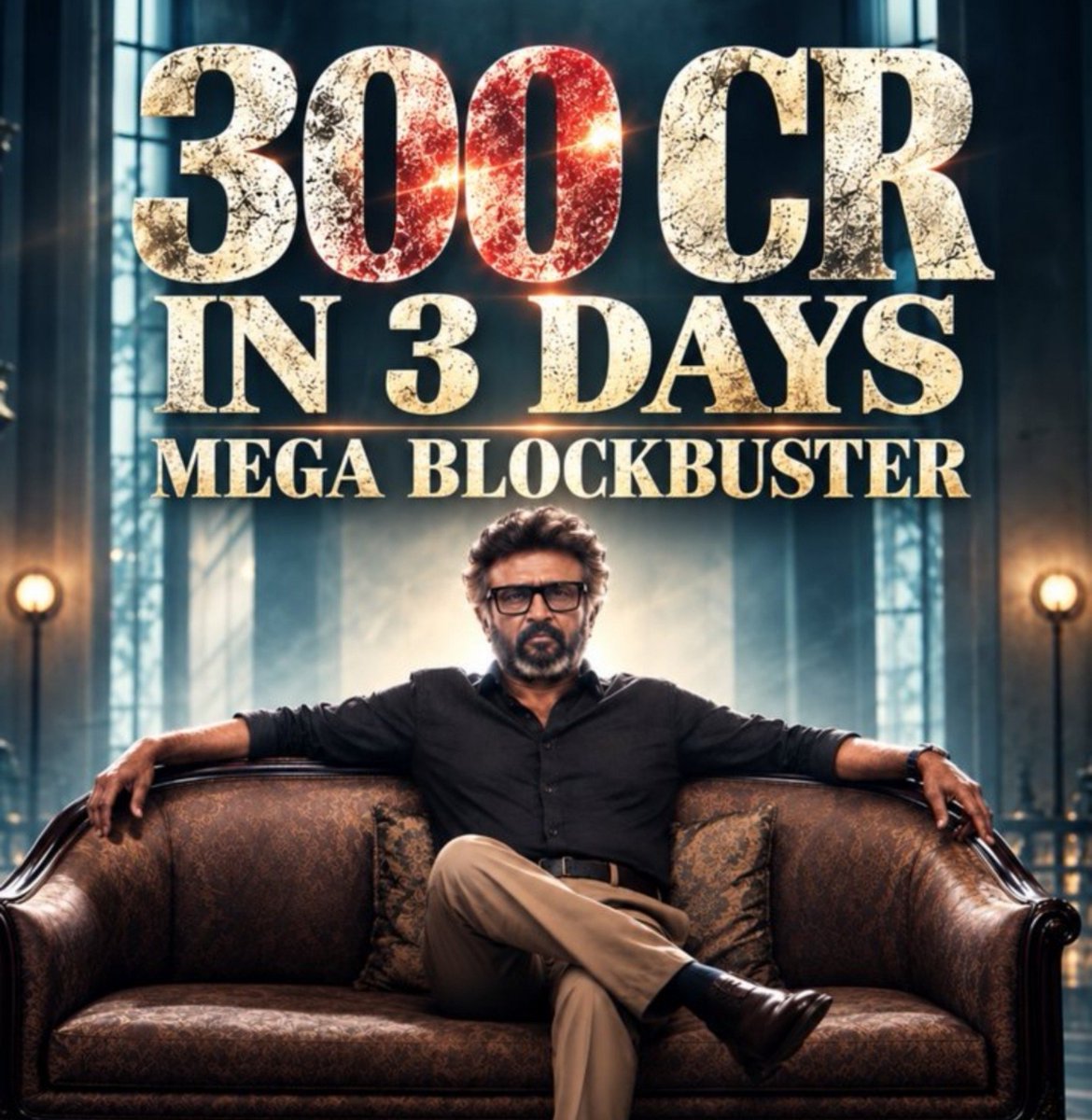 CinemaWithAB's tweet photo. #Jailer2 surpassed 300 Crs in just 3 Days. With being a long Holiday the film is sureshot going to become the Highest grossing film of Kollywood 💯. Tomorrow EOD itself the film will enter into 500Crs club🎯

Let's see if the Film does the magic of dream 1000Crs without North Indian Multiplex release🤞