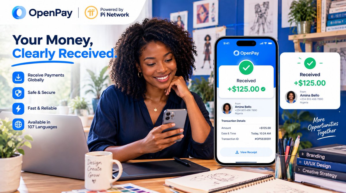 OpenPayTeam's tweet photo. Introducing OpenPay, powered by Pi Network. 🌐

Your money. Your opportunities. A more connected digital payment experience.

Ready to explore the future of digital payments? Visit OpenPay today and discover new possibilities!

https://t.co/o7ppDQVE0o

#OpenPay #PiNetwork #DigitalPayments #GlobalOpportunities @PiCoreTeam