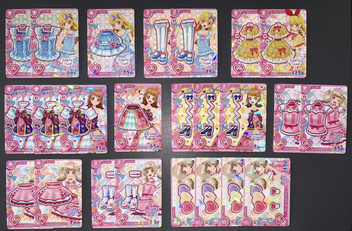 tr_cha_'s tweet photo. 【譲渡】アイカツ アイカツアンコール アイカツカード 

【譲】写真の物(Nカードはリプ欄へ記載)
【求】PayPay (N…1枚50~、R…1枚100~)

※希望数集まったため譲渡に出しております

・郵送にてのお取引になります
・PayPayマネーライトは不可となります https://t.co/LWYBdNRXc2