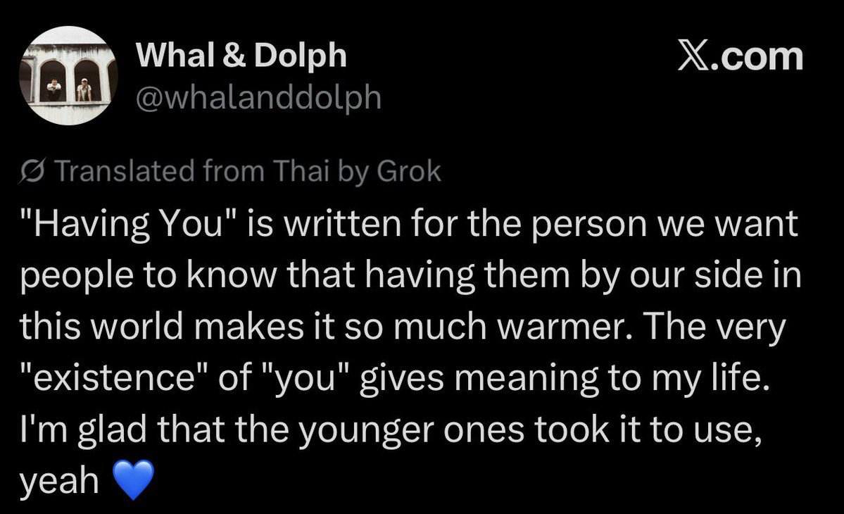 por2teepor_'s tweet photo. unwell because "having you" is about how someone's existence alone makes your world warmer ... and 2tee chose THIS song for his birthday greeting post for pip and THAT changes everything 🥹🤍 #teeteepor https://t.co/Lg97nJg98g