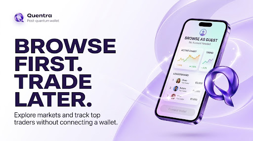 quentraofficial's tweet photo. You don’t need an account to look around.

Browse every coin on Quentra, check charts, holders and comments, and follow the leaderboard without signing up. Create a wallet or connect yours only when you’re ready to trade or launch. https://t.co/FIPh3teY8P