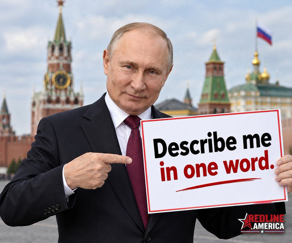 SheriffMD11's tweet photo. 🇷🇺 Putin in ONE word? 👀 Drop it below! 👇 https://t.co/MeM300VEmk
