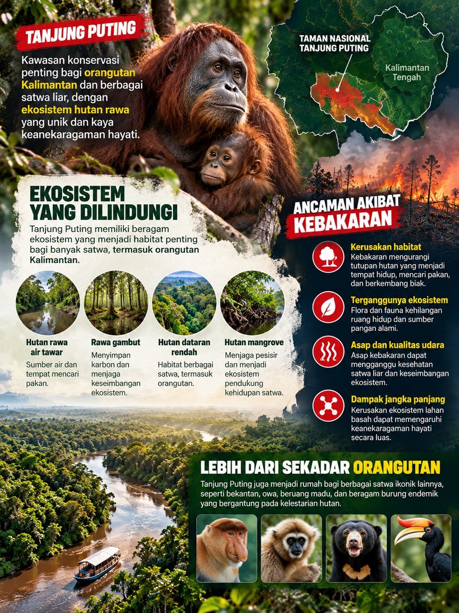 kikikqiqi's tweet photo. Yuk, bareng-bareng lindungi rumah orangutan di Tanjung Puting dari ancaman kebakaran hutan! Kalau bukan kita yang peduli, siapa lagi?
#jagaindonesia #tanjungputing #saveorangutan #lestarikanhutan #saveborneo https://t.co/8K6HzosxuE