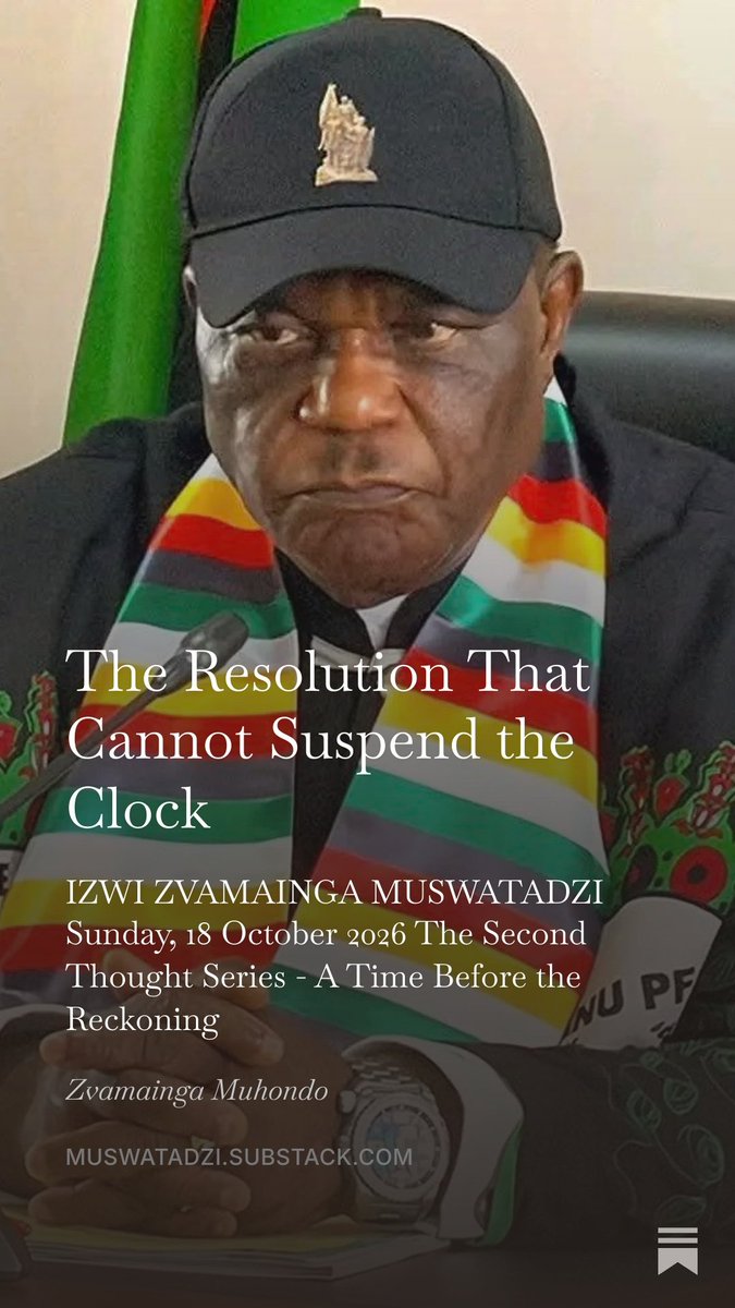 Muswatadzi's tweet photo. They are trying to move the clock. 
But ZANU PF’s own Constitution (Art 6 &amp; 5) says the Conference cannot suspend the 2027 Congress.

 A nullity binds no one!!! 

Read the legal breakdown: 
https://t.co/hHtUIzWZ0R

@iNdaba_ @matinyarare https://t.co/rdeeJmWopS