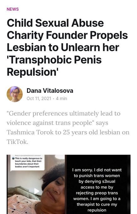 Drusilla451's tweet photo. Any male who tries to crowbar himself into lesbian spaces or sexuality is a homophobic, rapey POS https://t.co/KpWlcqMEYj