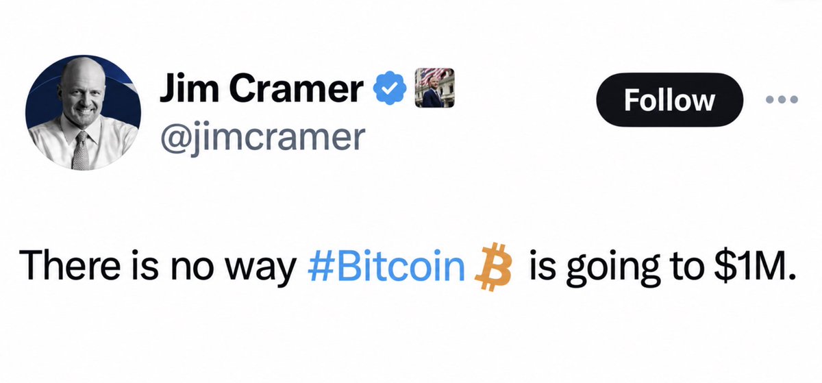 cryptorover's tweet photo. CONFIRMED: 🚀 BITCOIN WILL HIT $1,000,000. https://t.co/N6fv3LX7DG