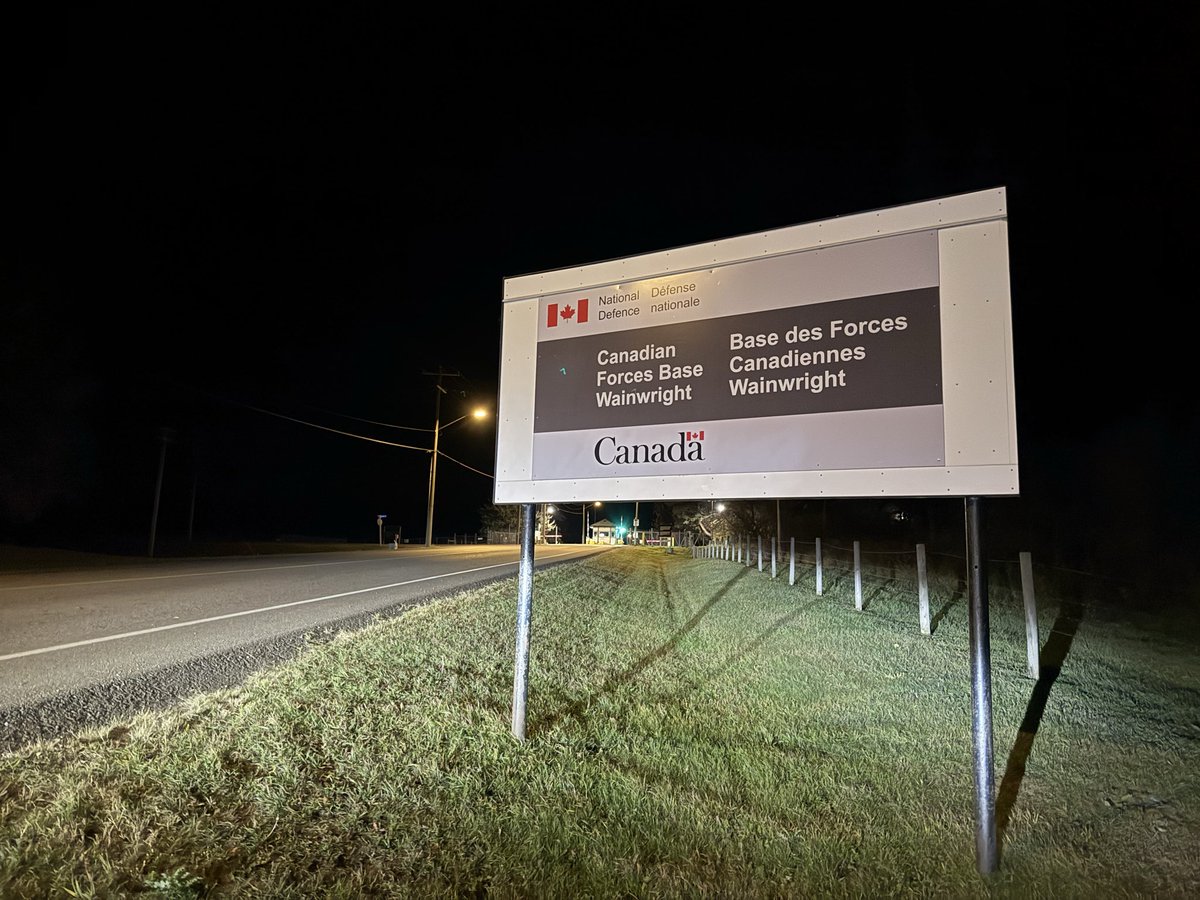 JuliaWongCBC's tweet photo. This is the closest we can get to CFB Wainwright, where officials say there are fatalities and injuries after a fire broke out in the training area. https://t.co/POxyTvGwxw