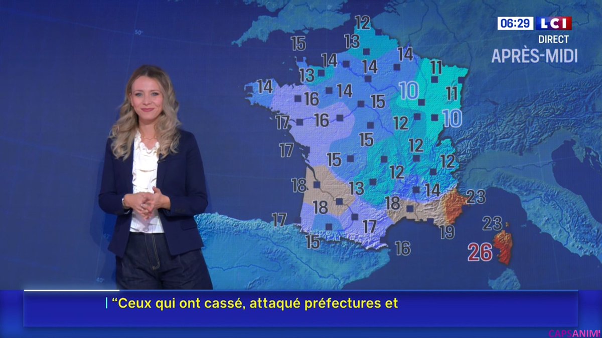 CapsAnim's tweet photo. ☀️ @vanessamatagne ce matin pour la Météo sur LCI https://t.co/eBl8BVv1T8